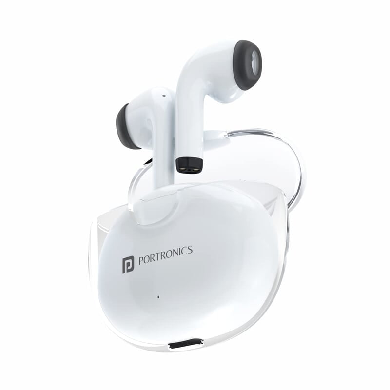 Portronics Harmonics Twins S4 Wireless Earbuds White Portronics Harmonics Twins S4 Wireless Earbuds White
