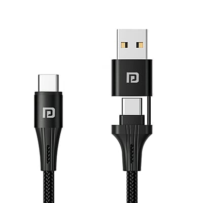 Portronics Konnect J4 USB A + Type C to Type C Cable Portronics Konnect J4 USB A + Type C to Type C Cable