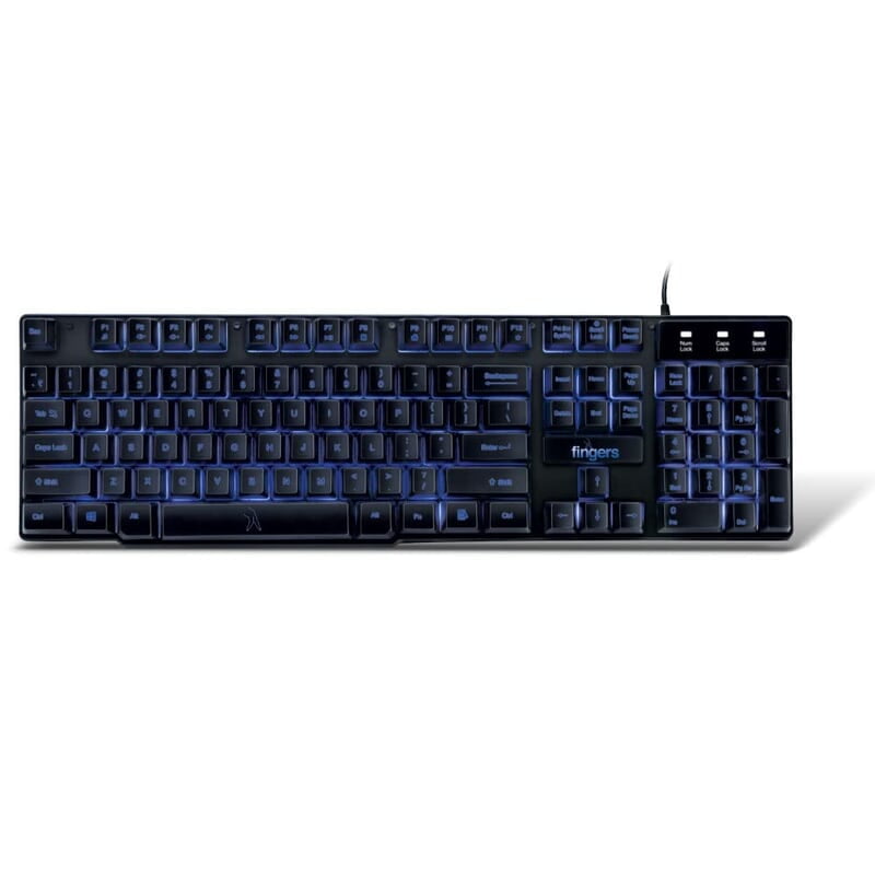 Fingers Blazing Bluelit Wired Keyboard Fingers Blazing Bluelit Wired Keyboard