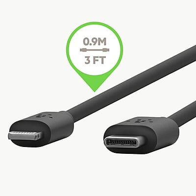 Belkin International Lightning Cable 2A 1m USB-C Cable with Lightning Connector