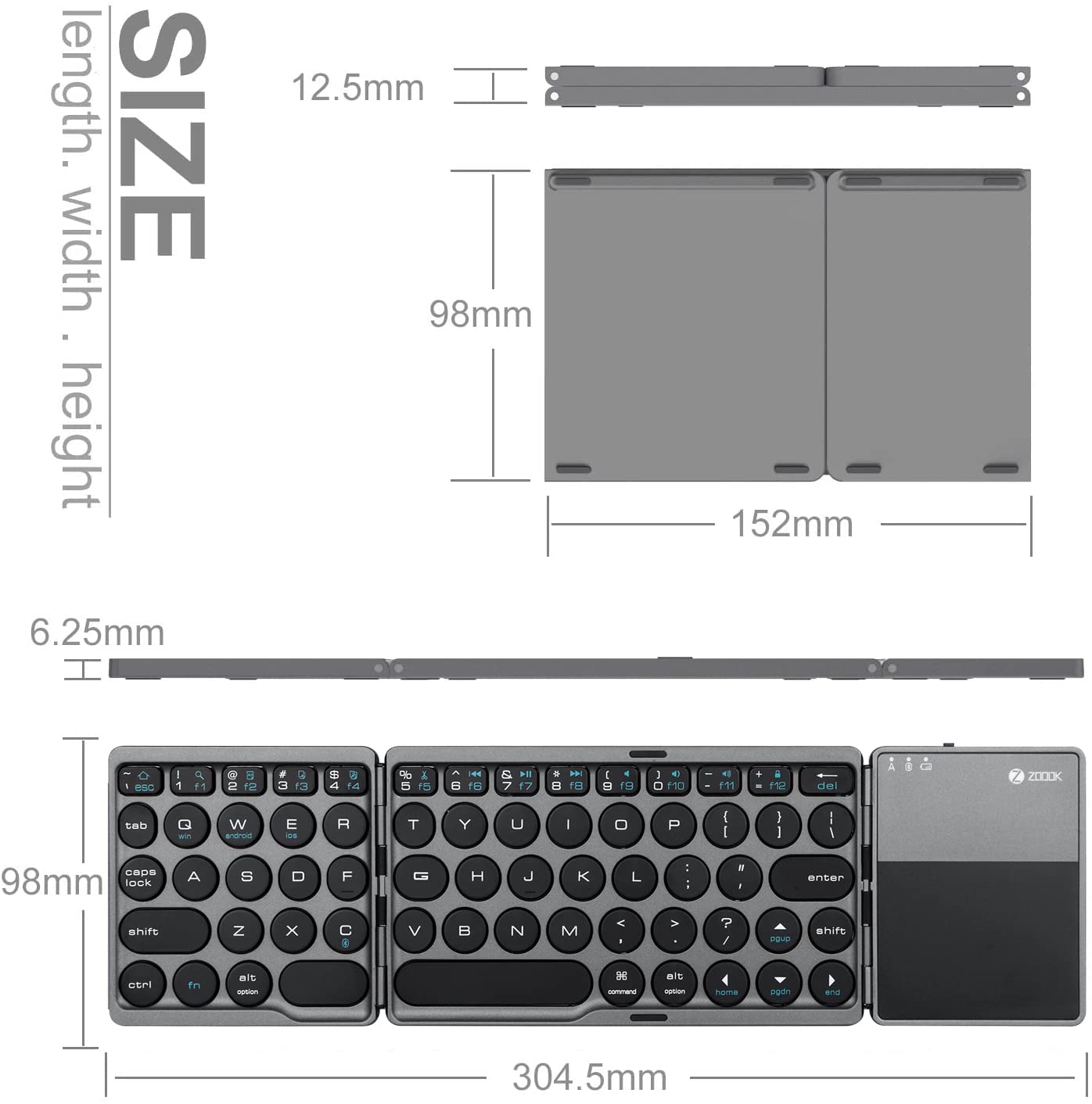 ZOOOK Travel Pad Bluetooth Keyboard ZOOOK Travel Pad Bluetooth Keyboard