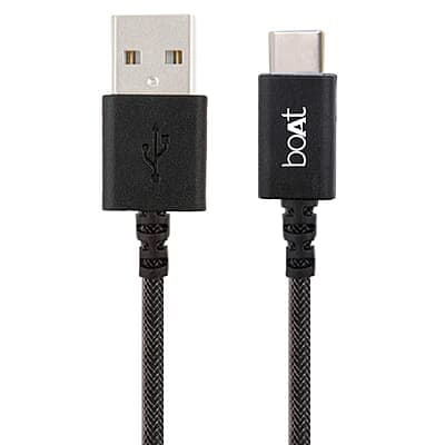 boAt A400 2M USB Type C Cable Black