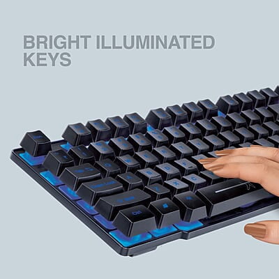 Fingers Blazing Bluelit Wired Keyboard Fingers Blazing Bluelit Wired Keyboard
