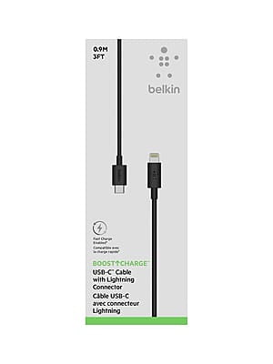 Belkin International Lightning Cable 2A 1m USB-C Cable with Lightning Connector