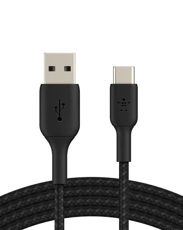 Belkin International USB Type C Cable 2A 1m Type C to USB-A 2.0 Tough Unbreakable Braided Nylon Cable Belkin International USB Type C Cable 2A 1m Type C to USB-A 2.0 Tough Unbreakable Braided Nylon Cable