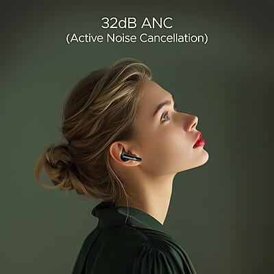 boAt Airdopes 141 ANC Gunmetal Black