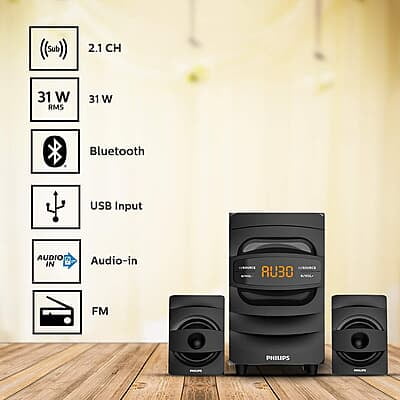 Philips MMS2625B 2.1 Multimedia Speaker Philips MMS2625B 2.1 Multimedia Speaker