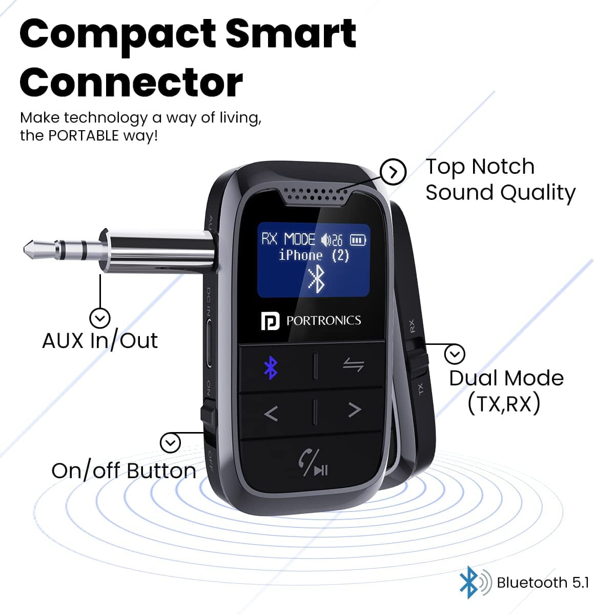 Portronics Auto 18 Smart Audio Connector Portronics Auto 18 Smart Audio Connector