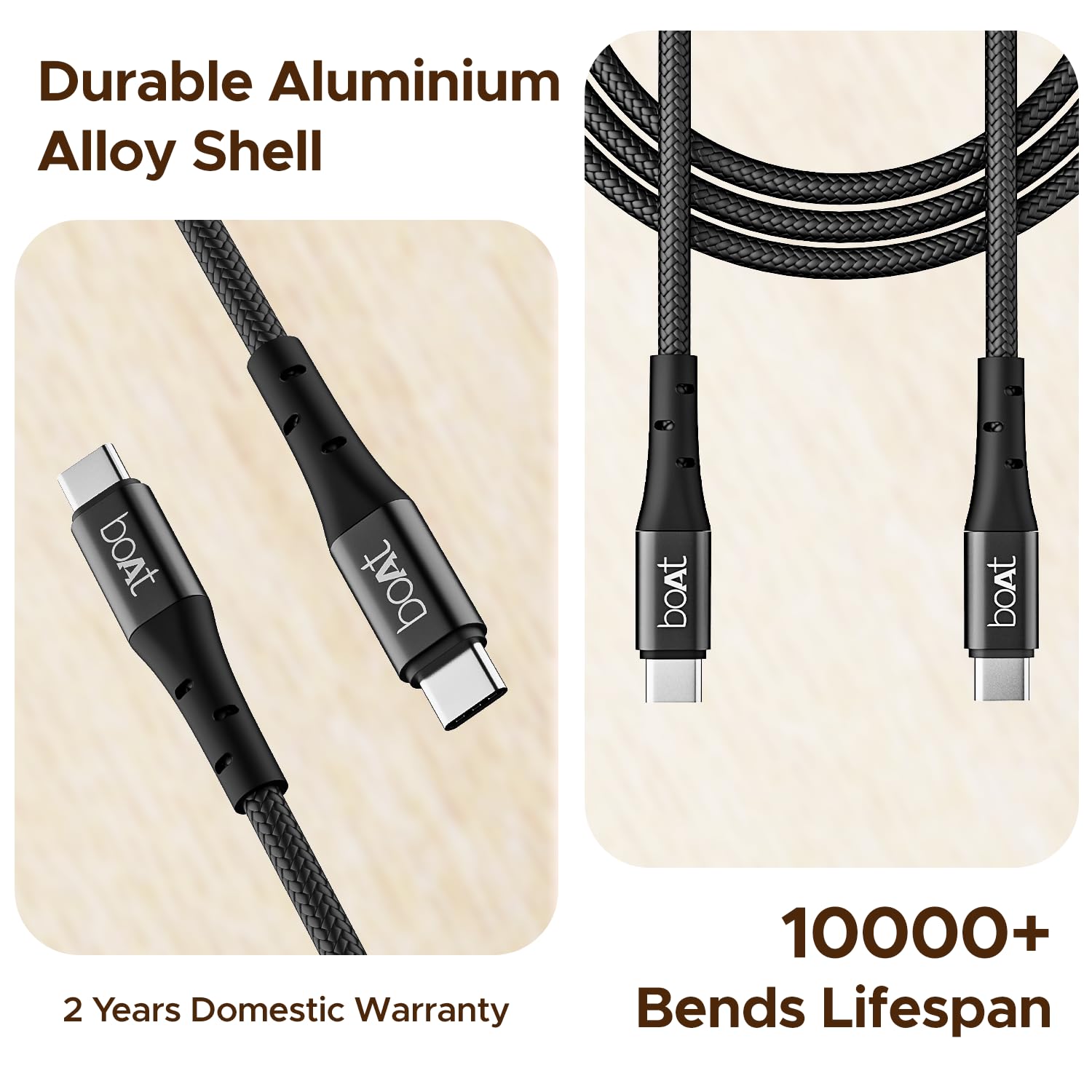 boAt C300 Type-C to Type-C Cable boAt C300 Type-C to Type-C Cable