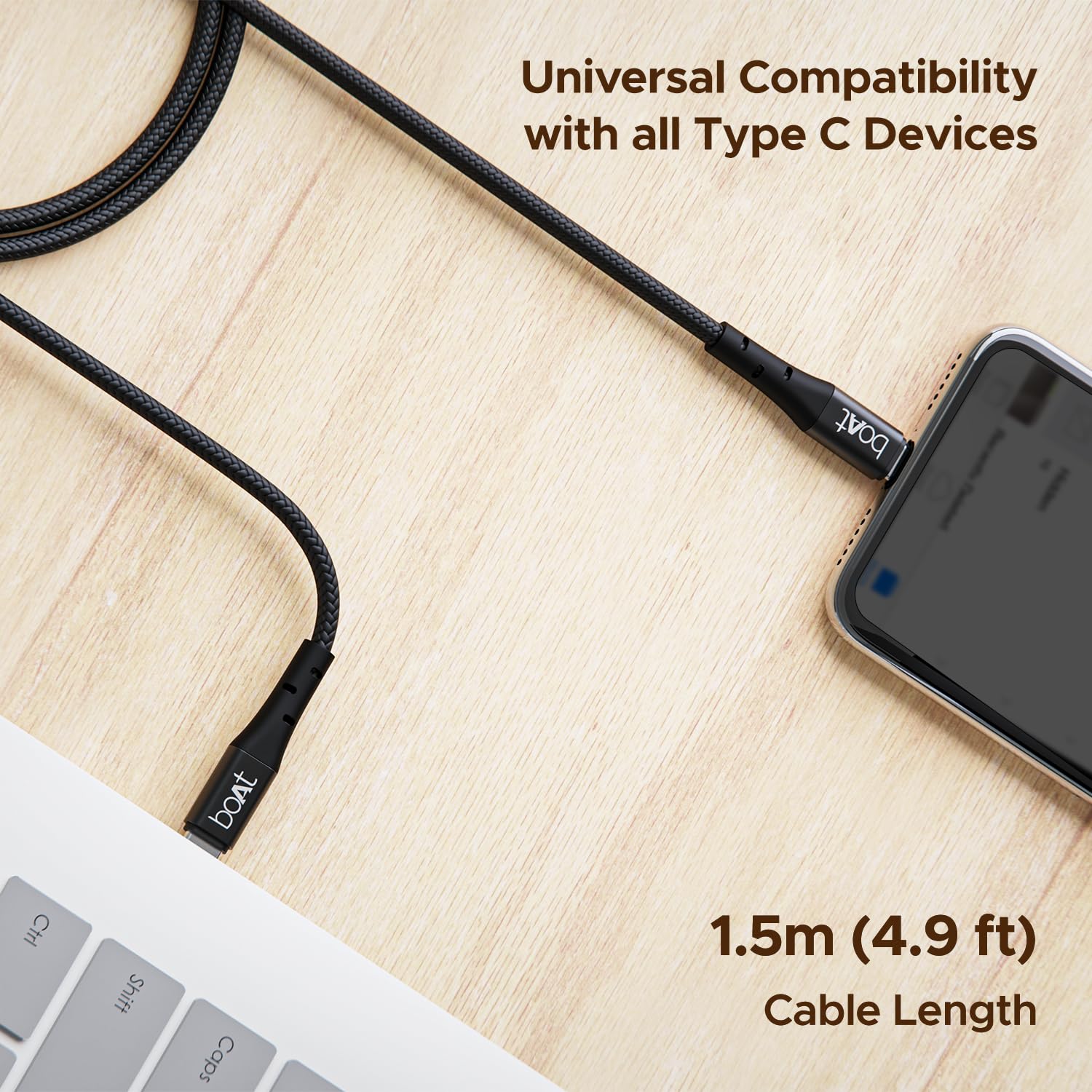 boAt C300 Type-C to Type-C Cable boAt C300 Type-C to Type-C Cable
