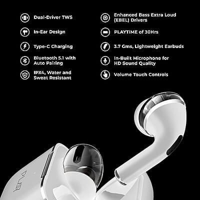 PLAY Playgo Dualpods Wireless Buds White PLAY Playgo Dualpods Wireless Buds White
