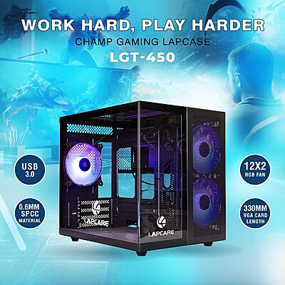 Lapcare LGT-450 Gaming Cabinet (Black) Lapcare LGT-450 Gaming Cabinet (Black)