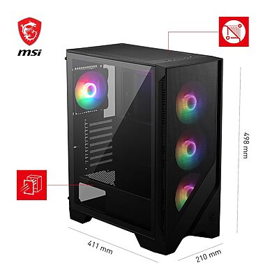 MSI MAG Forge 120A Airflow Cabinet MSI MAG Forge 120A Airflow Cabinet