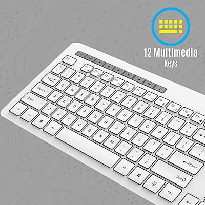 Zebronics Companion 500 Wireless Keyboard and Mouse White Zebronics Companion 500 Wireless Keyboard and Mouse White