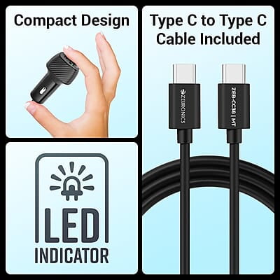 Zebronics CC38 Car Charger 38W Zebronics CC38 Car Charger 38W