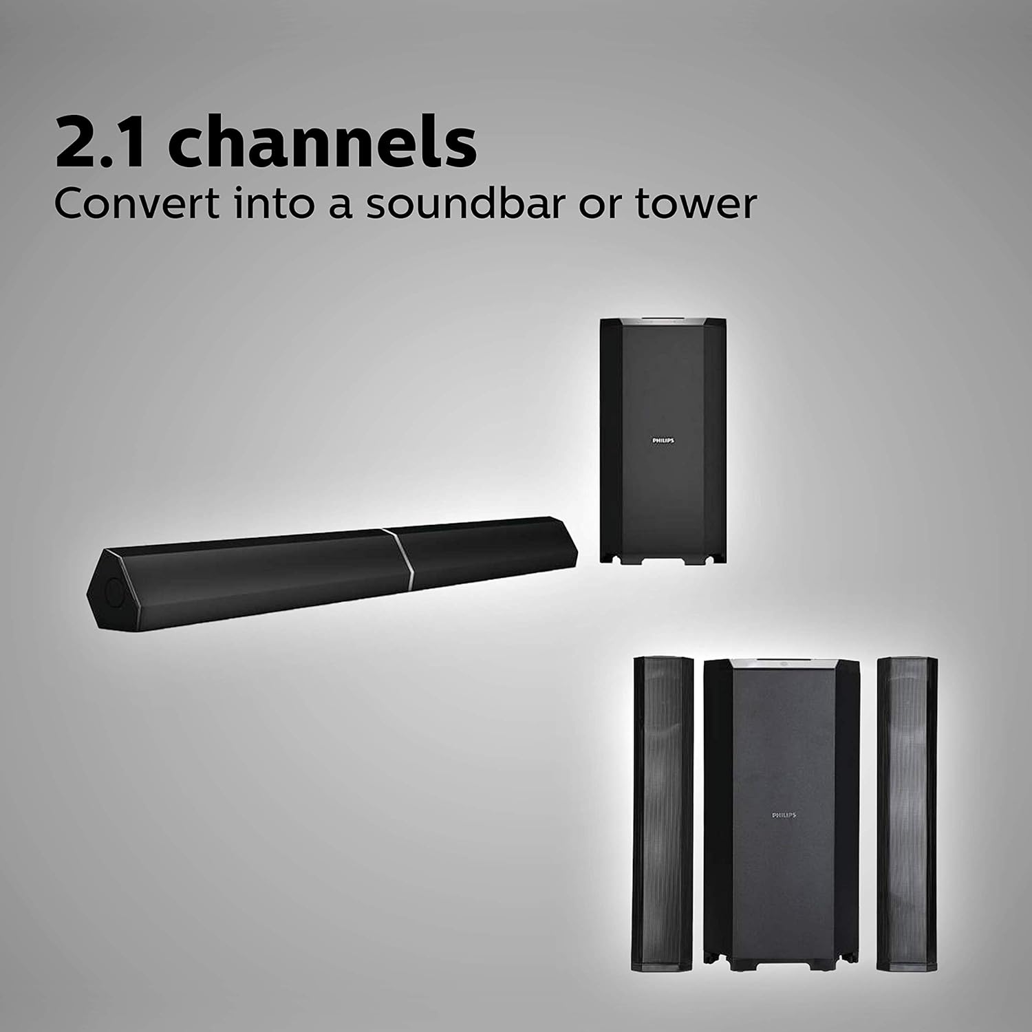 Philips MMS8085B/94 Multimedia Convertible Speaker Philips MMS8085B/94 Multimedia Convertible Speaker