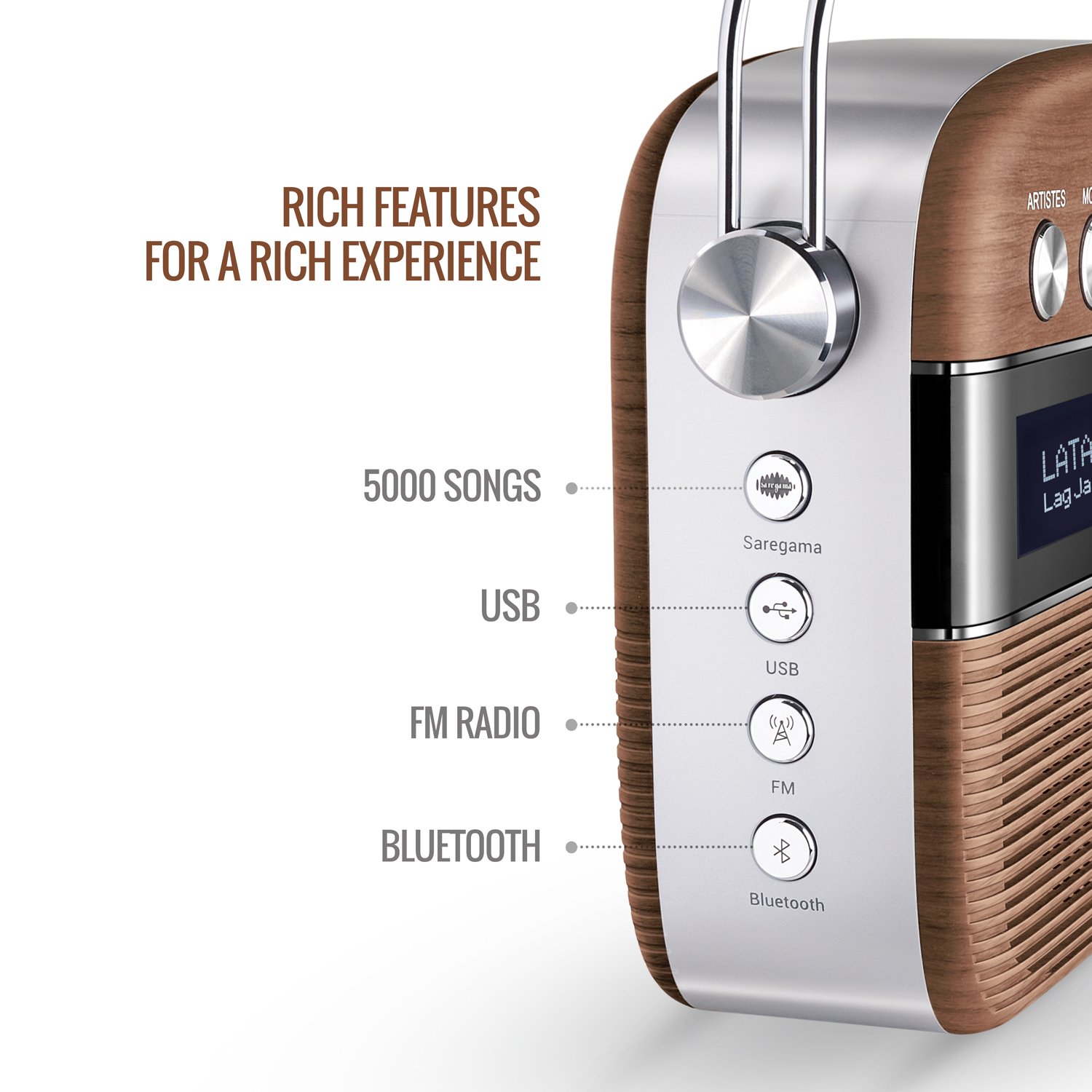 Saregama Carvaan Music (Oak Wood Brown) Saregama Carvaan Music (Oak Wood Brown)