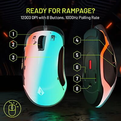 Archer Tech Lab Recurve 400 Transparent Wired Mouse Archer Tech Lab Recurve 400 Transparent Wired Mouse