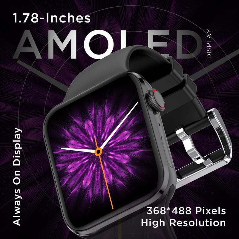 FireBoltt Visionary Amoled Smartwatch Black