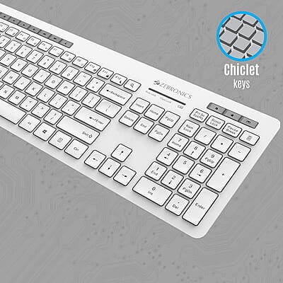 Zebronics Companion 500 Wireless Keyboard and Mouse White Zebronics Companion 500 Wireless Keyboard and Mouse White