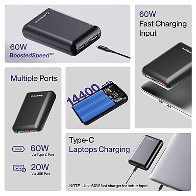 Ambrane PowerLit Boost 14400 mAh Ambrane PowerLit Boost 14400 mAh