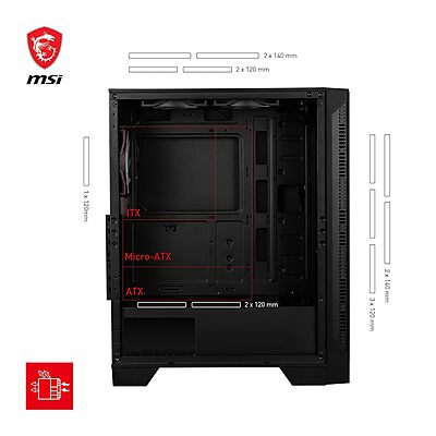 MSI MAG Forge 120A Airflow Cabinet MSI MAG Forge 120A Airflow Cabinet