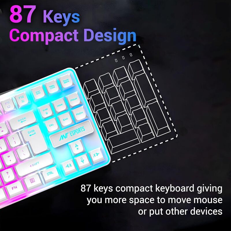 Ant Esports MK720 Pro V2 RGB (White) Ant Esports MK720 Pro V2 RGB (White)