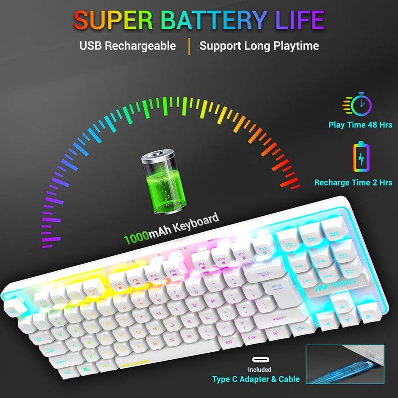 Ant Esports MK720 Pro V2 RGB (White) Ant Esports MK720 Pro V2 RGB (White)