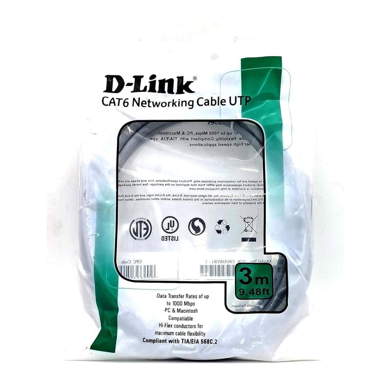 D-Link CAT 6 Patch Cord 3M D-Link CAT 6 Patch Cord 3M